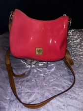 Dooney and Bourke Women's Hot Pink Leather Crossbody Bag Size Medium Preowned
