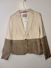 Banana Republic Colorblock Cotton One Button Blazer 558303 NWT 6