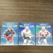 Upper Deck Glow-Up NHL Card Lot of 3 Marchenko, Byfield, McMichael