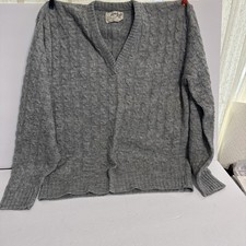Lord Jeff Tan Knitted Sweater Made In The USA Size L Ladies Sweater