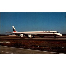 Delta Air Lines McDonnell Douglas DC-8-71 Vintage Postcard SPH8