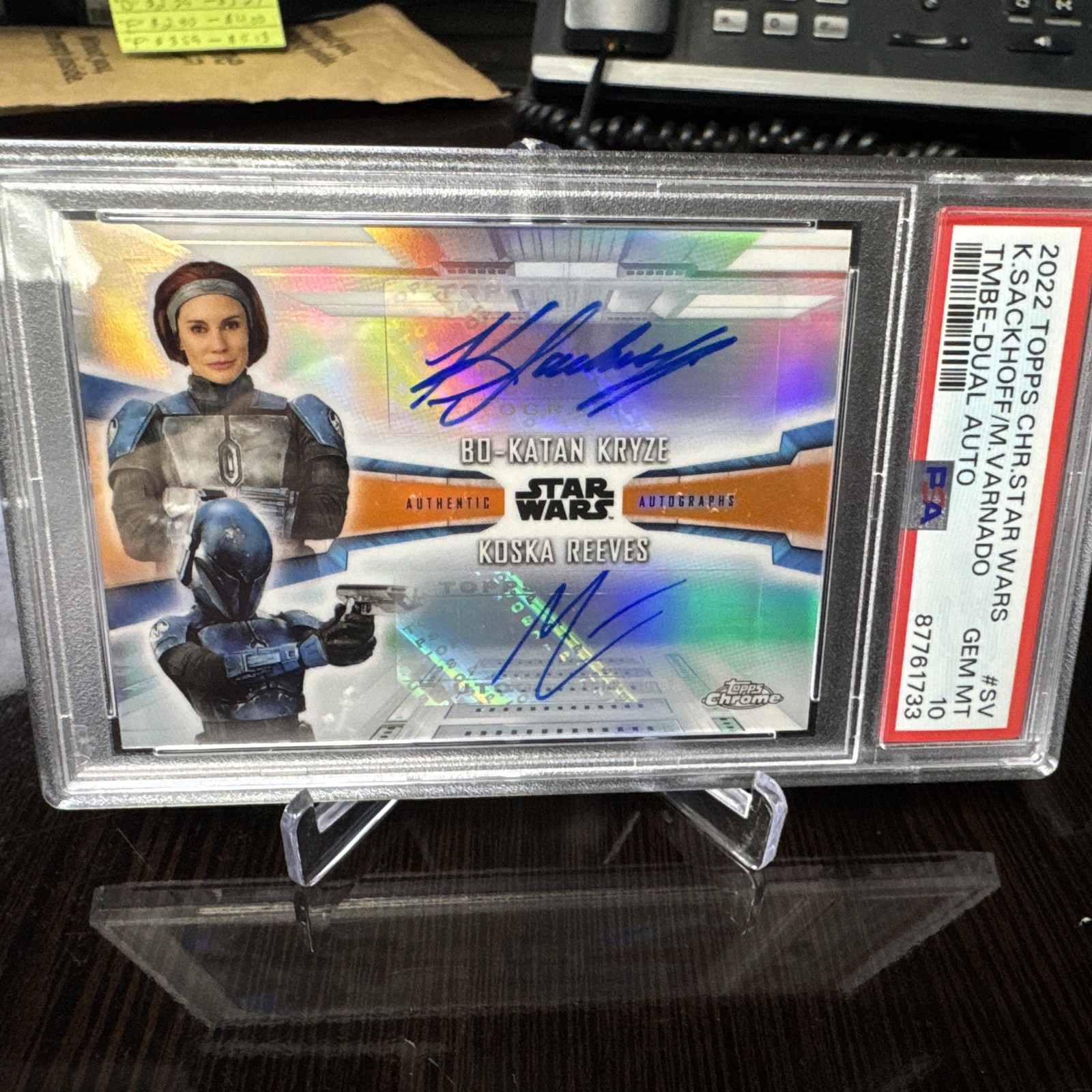 2022 Star Wars Topps 07/25 Sackhoff/Varnado Dual Auto PSA 10 Mandalorian POP 3!