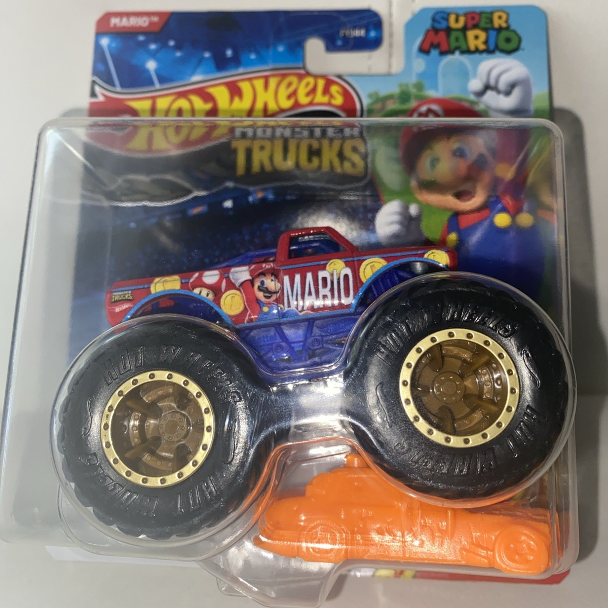 2025 Super Mario Hot Wheels Monster Trucks 1/64 Die Cast Mario