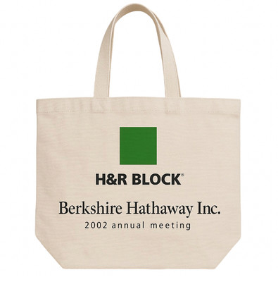 Vintage Berkshire Hathaway Canvas Tote Bag Annual Meeting 2002