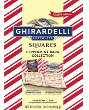 Ghirardelli Peppermint Bark Chocolate Squares 16oz Limited Seasonal RARE NEW