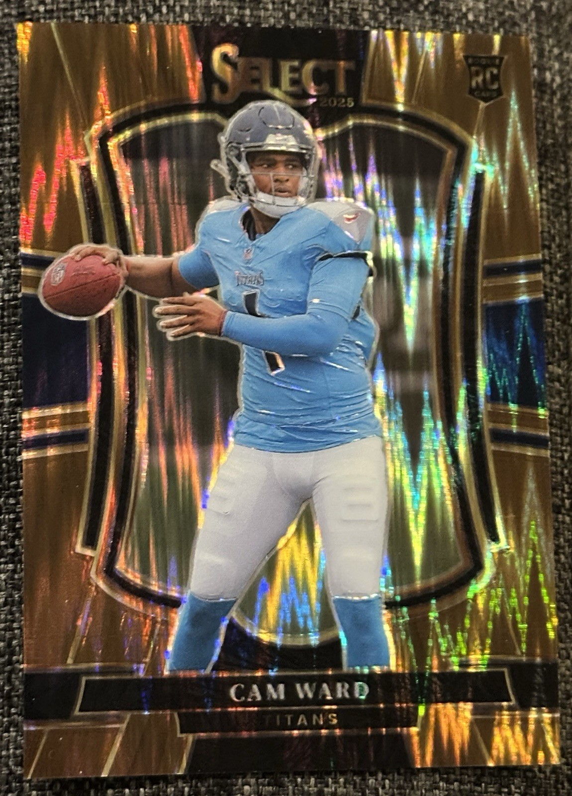 2025 Panini Select Cam Ward Bronze Shock #/899 Premier Level Rookie Titans