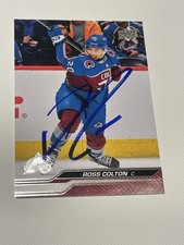 Ross Colton Signed Card Upper Deck UD JSA COA IP Auto Colorado Avalanche AVS a