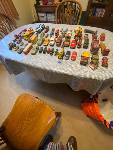 VINTAGE COLLECTION OF 60 DIECAST VEHICLES - DINKY CORGI LESNEY ETC