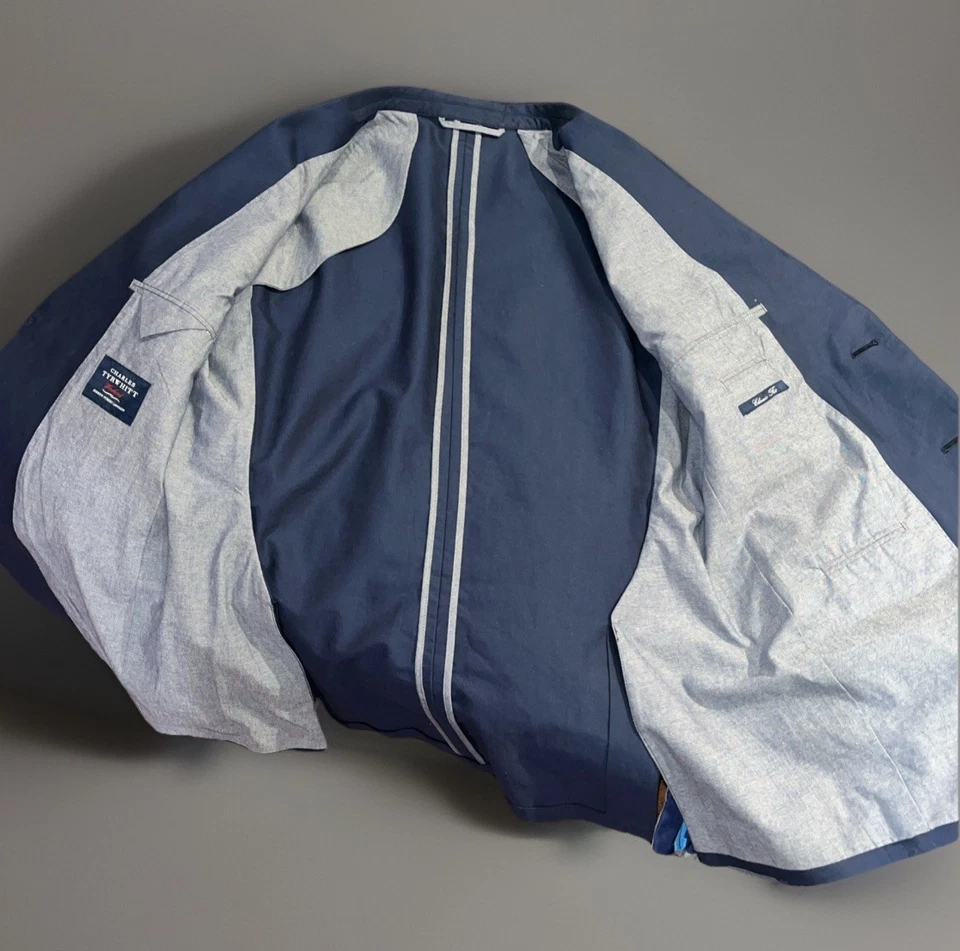 Abrigo deportivo informal para hombre Charles Tyrwhitt azul marino "Blazer de fin de semana" 40R como nuevo Foto 4 de 4