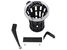 Ciro Big Ass Drink Holder Passenger - Chrome for Harley Models 2014-24 - 50822