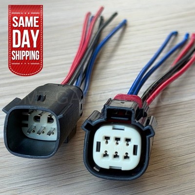 NEW MALE & FEMALE MOLEX 6-WAY CONNECTORS PLUGS PIGTAILS SET 33472-0606 0701