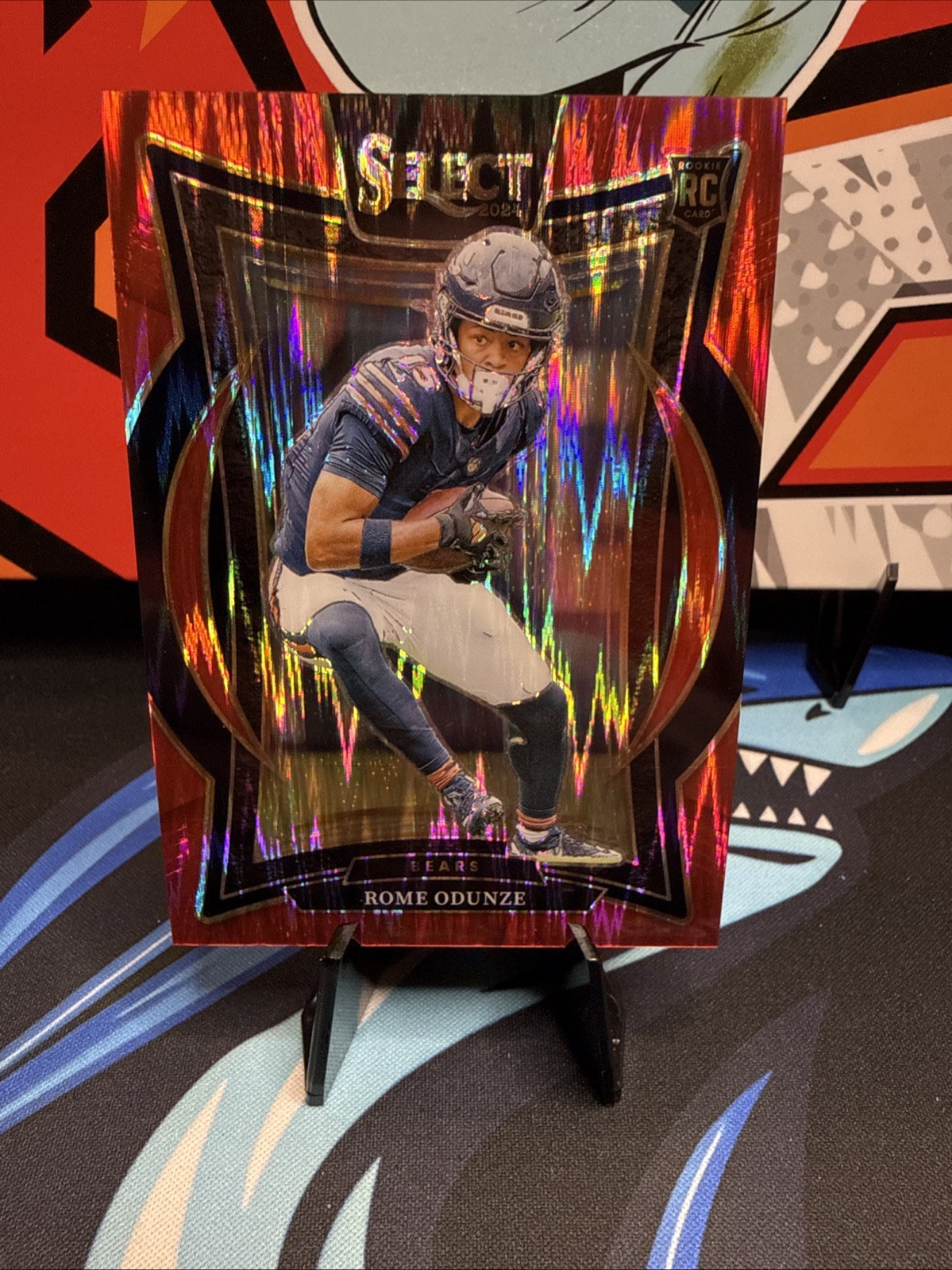 2024 Panini Select - Concourse Rome Odunze #3 Red Shock Prizm 169/249 (RC) SP