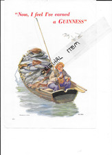 GUINNESS ADVERT. ORIG. "FISHERMAN" GILROY SEE ALL INFO.