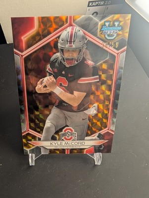 Kyle McCord Gold Geometric /50 2023 Bowmans Best Chrome U University