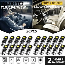 20X T10 LED High W5W Power Wedge Dome Car Light Bulb 192 168 194 Super White 12V