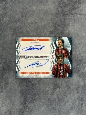 2022-23 Topps Stadium Club Chrome Kaka & Hernan Crespo Dual Auto AC Milan