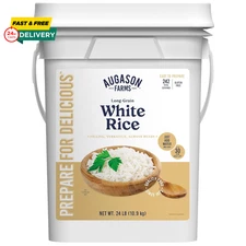 Augason Farms Long Grain White Rice 4-Gallon Pail, Emergency Food Supply, Everyd