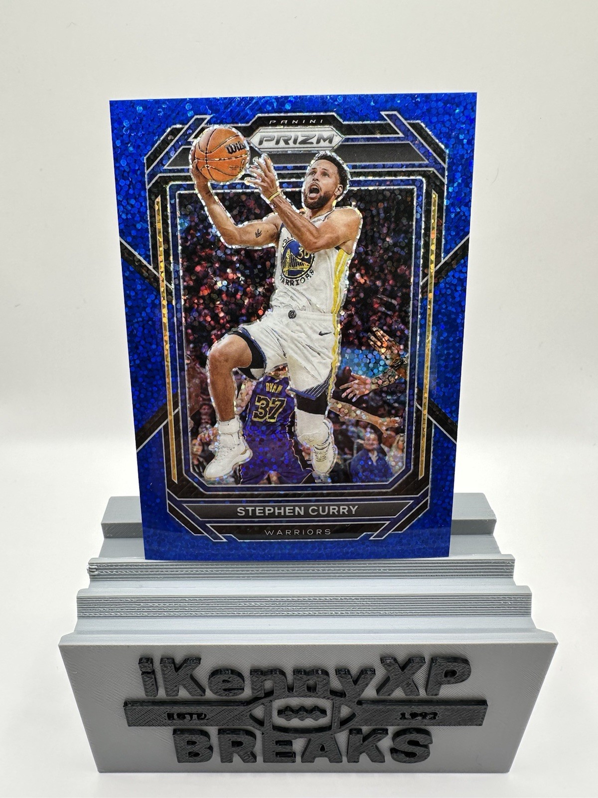 2022-23 Panini Prizm Stephen Curry Blue Sparkle Prizm #101 Warriors /144