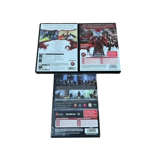 Dragon Age, Origins & Expansion Pack, 2 & Inquisition PC DVD Lot  - Image 2 of 4