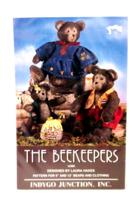 The Beekeepers 9'' & 13'' Teddy Bears & Clothing Indigo Junction UNCUT 1995