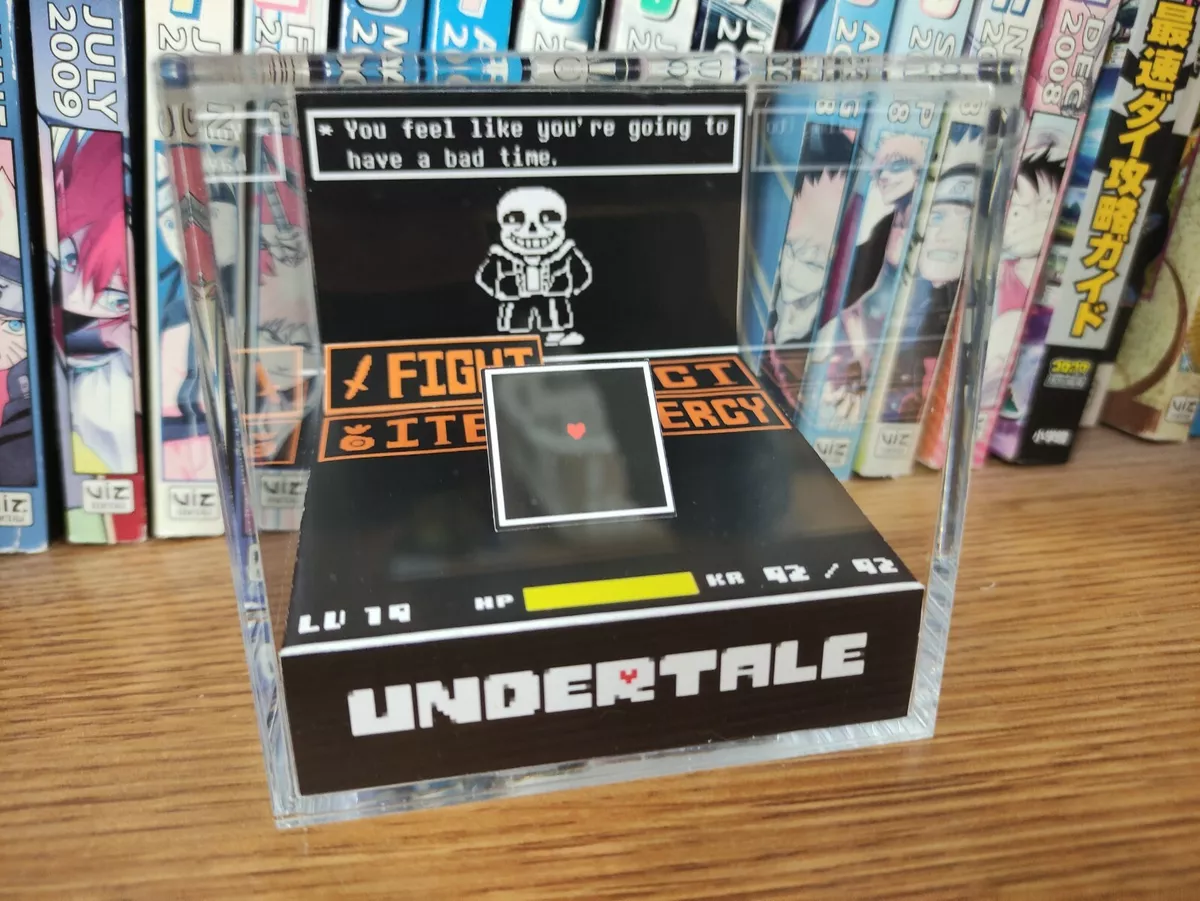 Undertale Frisk Sans Battle Handmade Diorama - Retro Gaming Cube