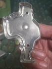 Vintage Lot Of 3 Biscuit Cutters . Two Cookie Cutters Santa & Bell Wooden Handle — photo 5