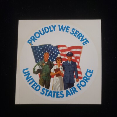 1968 PROUDLY WE SERVE UNITED STATES AIR FORCE CAR HOUSE WINDOW GILL STUDIOS 