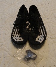New Balance Men's Sz 10 Spikes Black White Track  Field Shoes