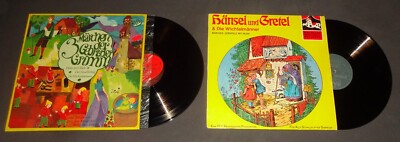 2x 12'' MÄRCHEN DER GEBRÜDER GRIMM Hänsel & Gretel Der Froschkönig GUTER ZUSTAND