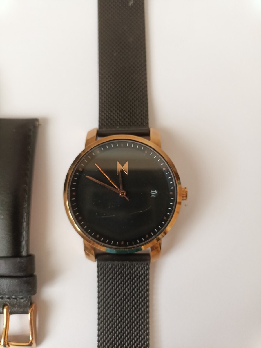 WOW* MVMT Womens Gold and Black Tone MOP Dial Calendar Watch  display picture 2