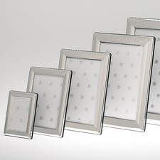 Maturi Bilderrahmen Versilbert – Für 2 Fotos 12,7x17,8 Cm (5x7 Zoll), Mit Glas Und Samtrücken