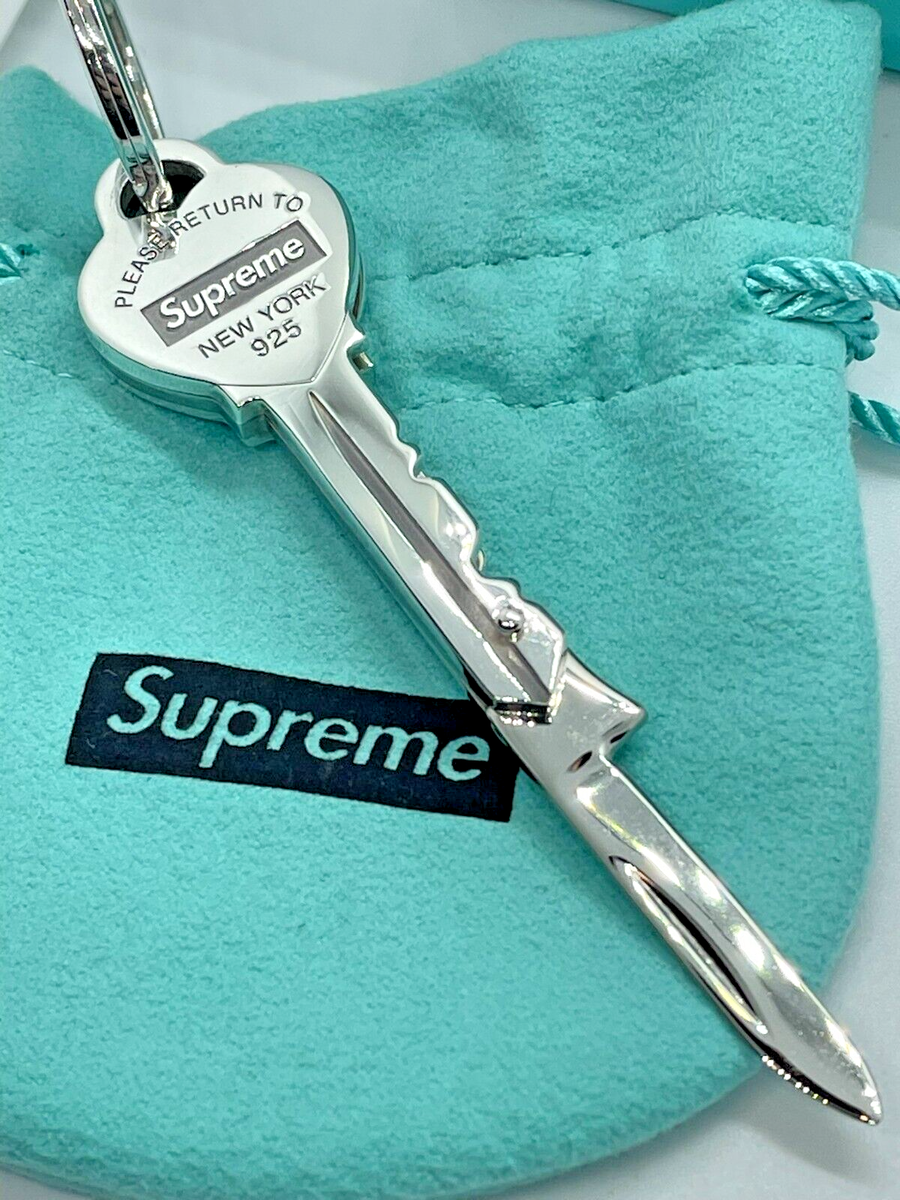 Authentic Supreme Tiffany & Co Return Heart Knife Key Ring Authentic Supreme Tiffany & Co Return Heart Knife Key Ring