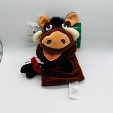 Disney Lion King Hand Puppet Pumba Pumbaa Plush Warthog Walt Disney