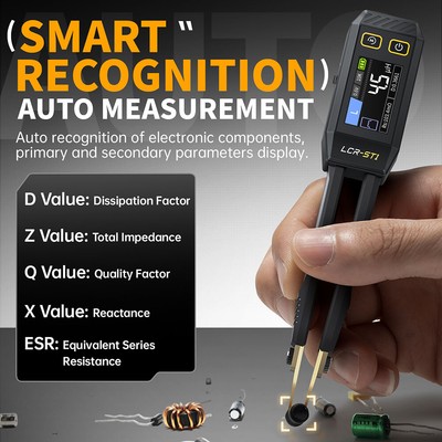 Digital Tweezer LCR SMD ESR Tester Resistance Inductance Diode Measurement Tools