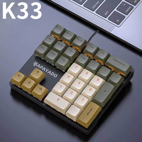 Externe Mini Tastatur 33 Tasten RGB PBT Keycaps Plug&Play Sofort - Bild 1 von 19