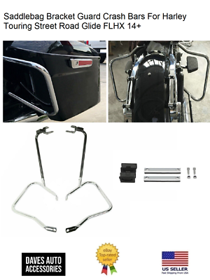 Saddlebag Bags Bracket Guard Crash Bars For Harley Touring Street Glide FLHX 14+ - Foto 7