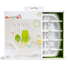 New Munchkin Fold  Store Folding Baby Bottle Drying Rack. White / Grey. Nib.
