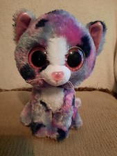 Ty Beanie Boos Lindi the Tye Dyed Cat 9" Plush, Excellent Condition