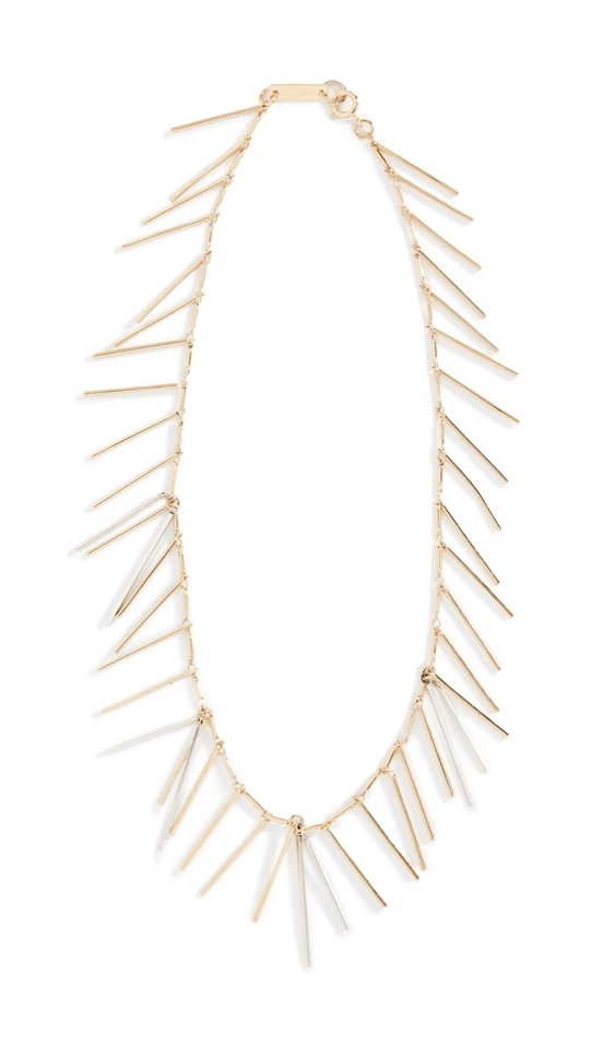 NUEVO CON ETIQUETAS Isabel Marant Ras De Cou Buen Columpio Collar Flecos Gargantilla Francia Oro Foto 2 de 3