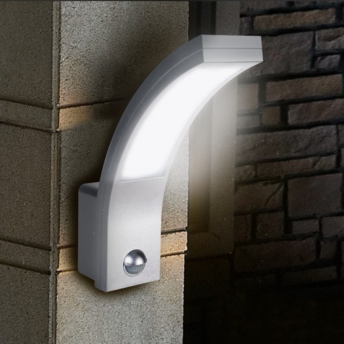 Lampada da parete LED con sensore di movimento PIR IP54 interno esterno 750lm bianco naturale quartier generale - Foto 2 di 36