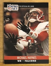 1990 NFL Pro Set Michael Haynes Football Rookie Card (RC) #431 Falcons Low-Grade. rookie card picture