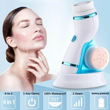 Upgrade Professional Electric 4in1 Facial Cleansing Brush Face Scrubber Clean