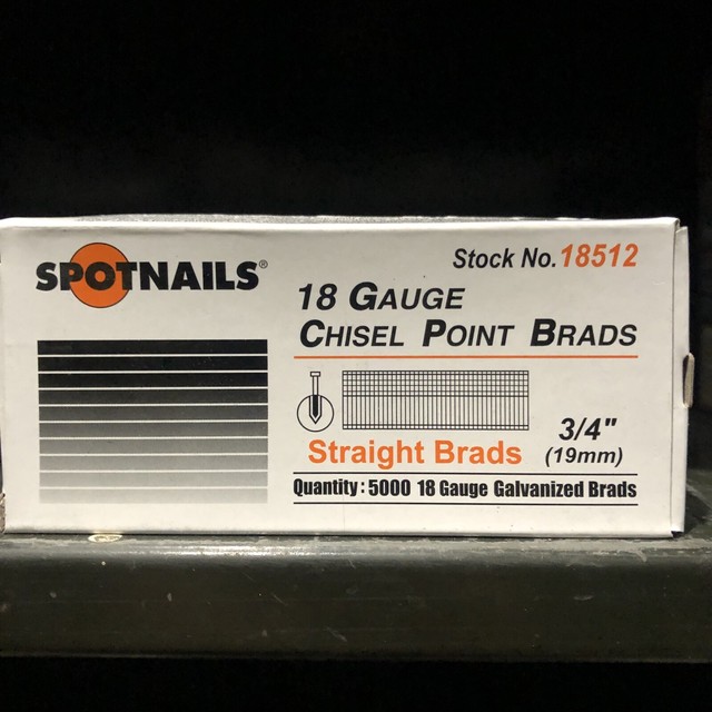 Spotnails 18512 3/4" Galvanized 18 GA Brads AX Type 100m for sale