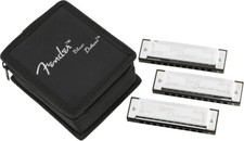Fender Blues Deluxe Harmonica 3-Pack w/ Case - C, G, A Keys