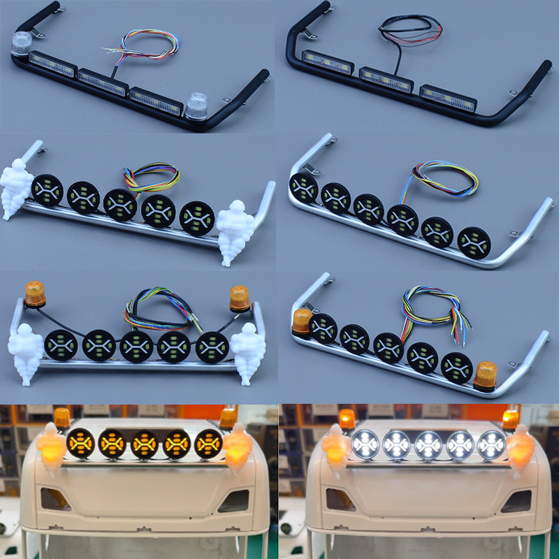 LED Roof Lights Rotating Lamp for 1/14 Tamiya RC Truck SCANIA 770S Volvo MAN Car