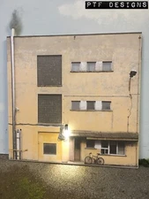 HO Scale Scratch Built Industrial #11 Store Building LED Front/Flat, Walthers