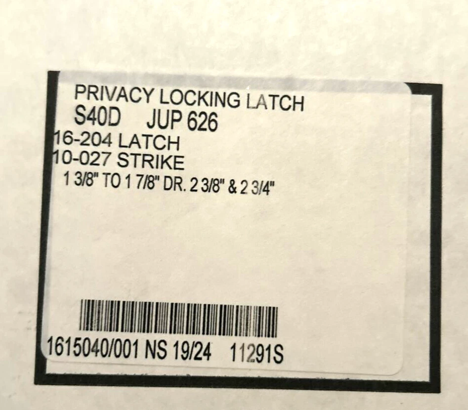 Schlage S40D JUP 626 隐私锁定闩锁 - NOS - 50% 关闭带 4 个或更多 WWOWW — 第 3/4 张图片