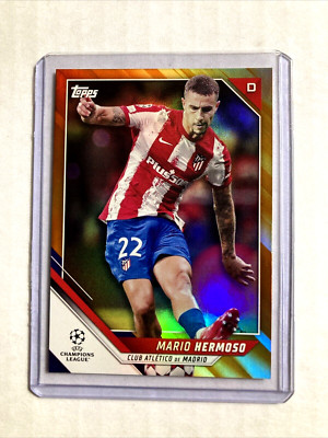 2021-22 Topps UCL #63- MARIO HERMOSO Orange Foil SP #'d 04/25