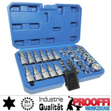 34-tlg TORX T-Profil E-Profil Stecknuss 3/8" Steckschlüssel T10 - T60 + E4 - E20
