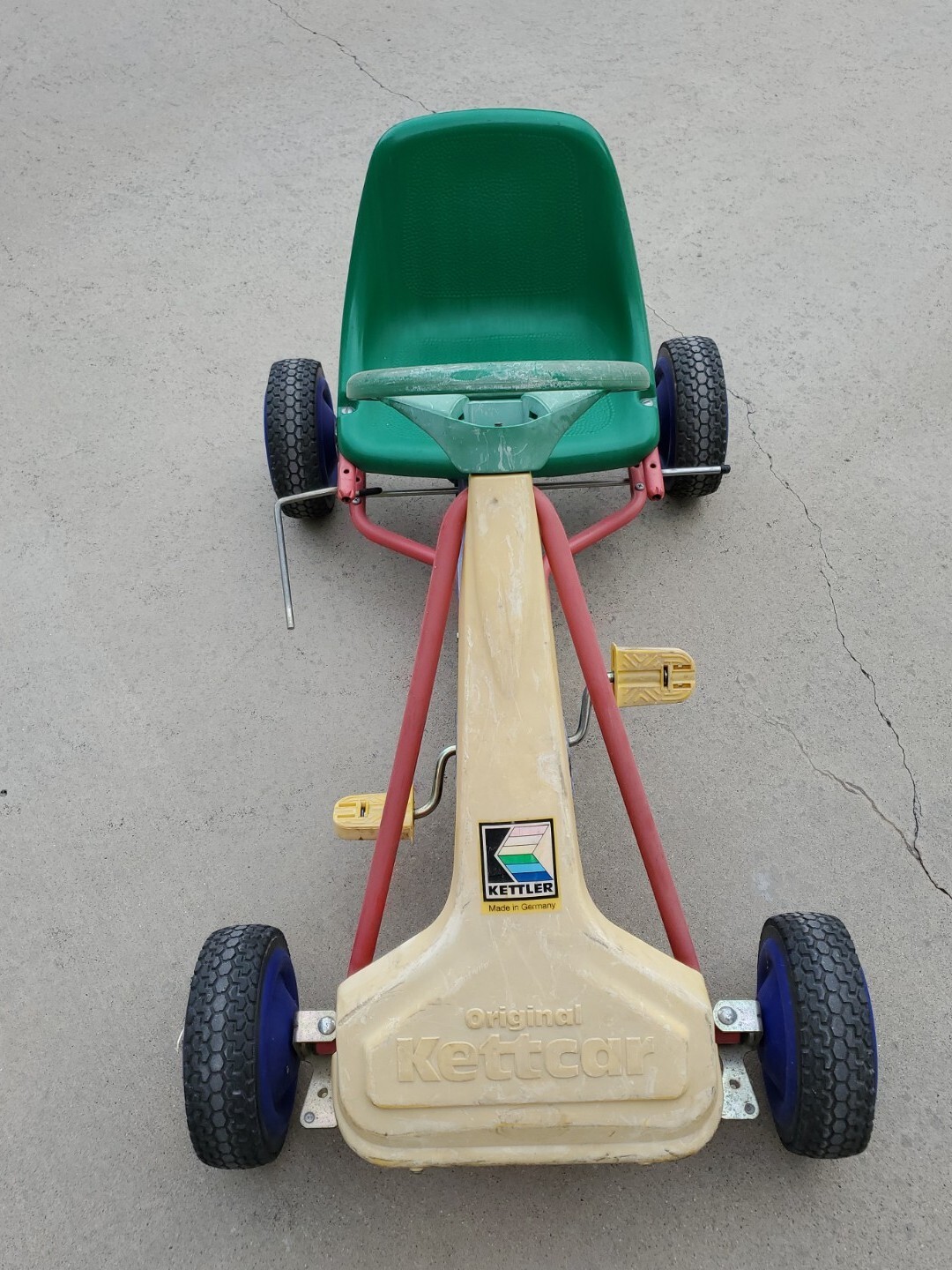 Original Kettler Made In Germany Kettcar Race Pedal Car Green Yellow eBay